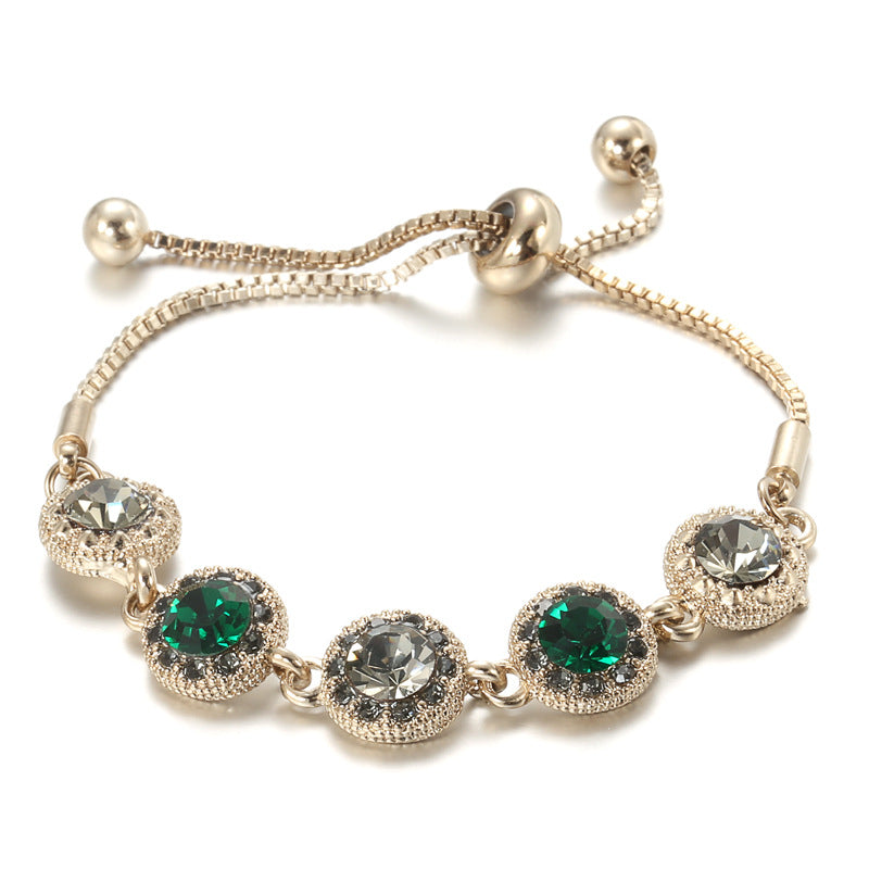 Wholesale Flower Diamond Alloy Bracelet